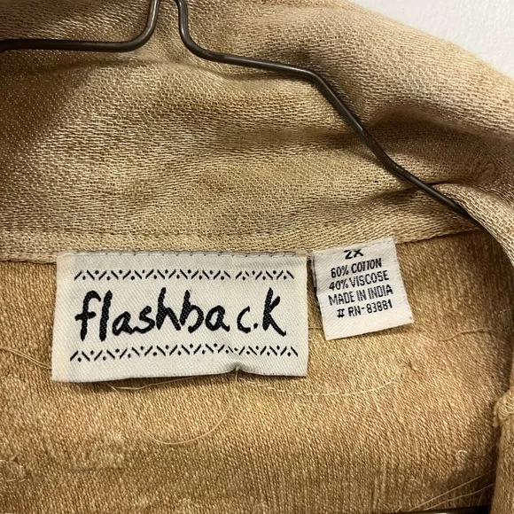 Flashback Tan Embroidered Jacket - Picture 4 of 5